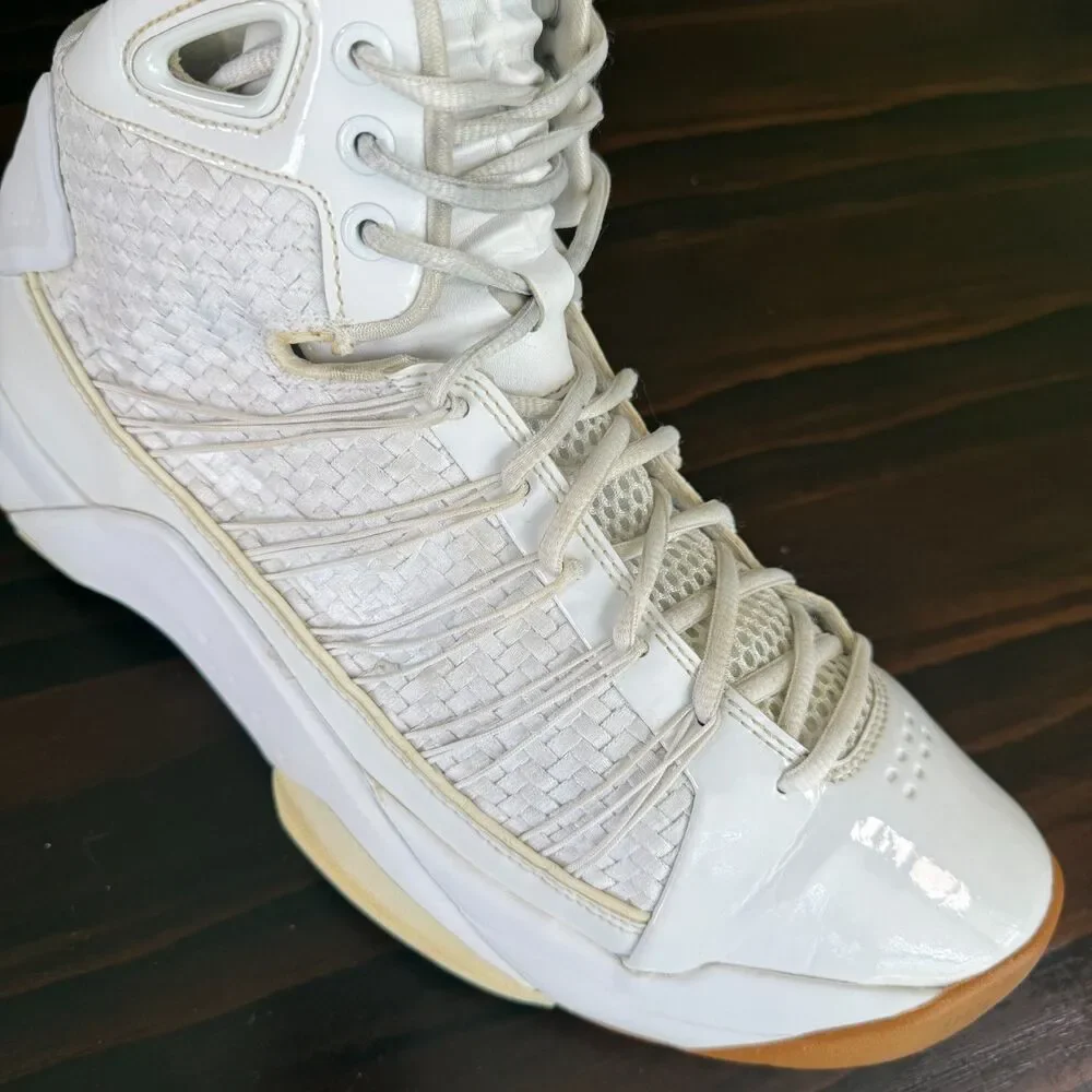 Nike Hyperdunk Lux White Gold Gum 2016 818137-100 Men's Sneakers Size 11